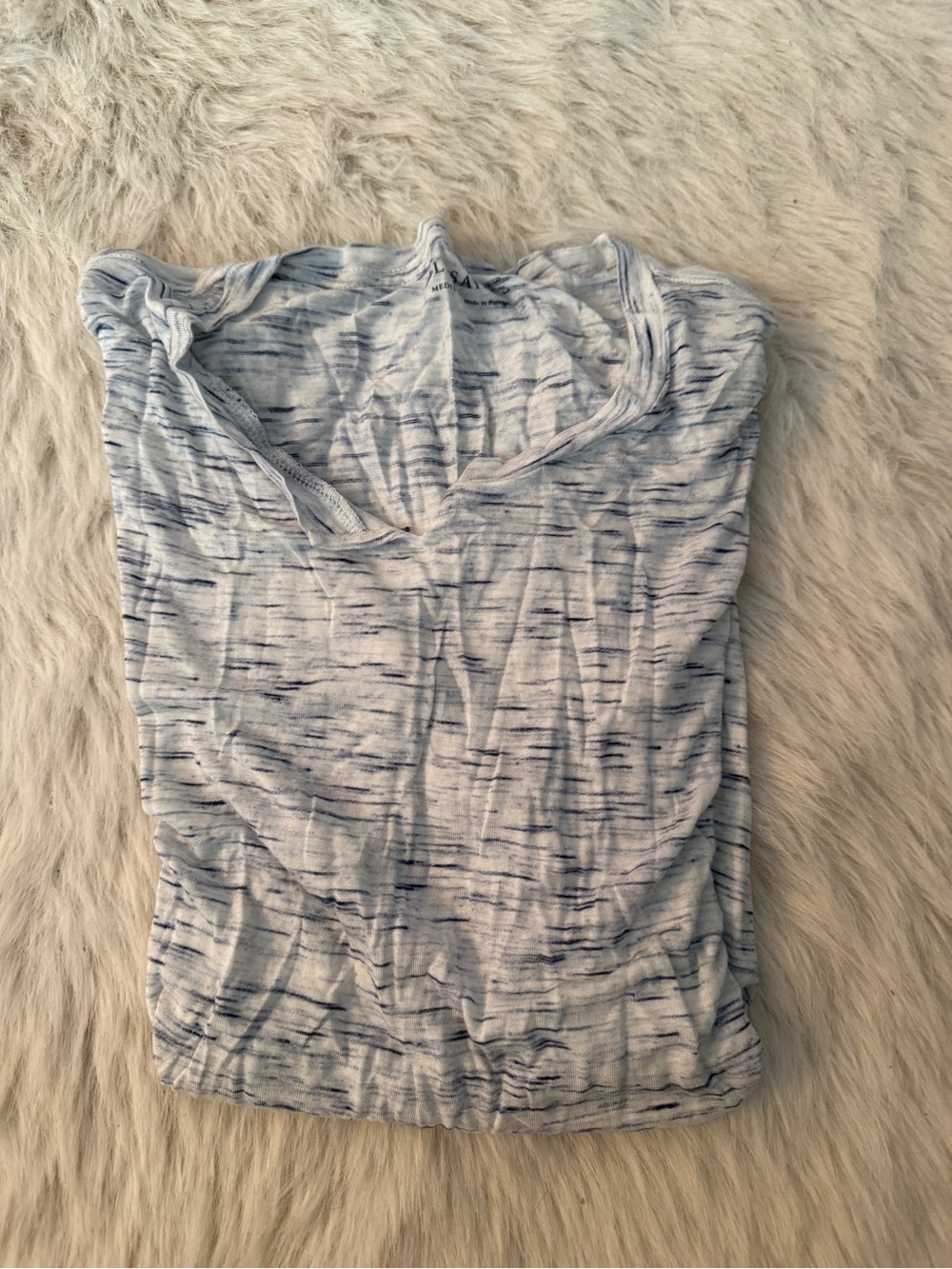 Light Blue All Saints V-Neck Top Medium